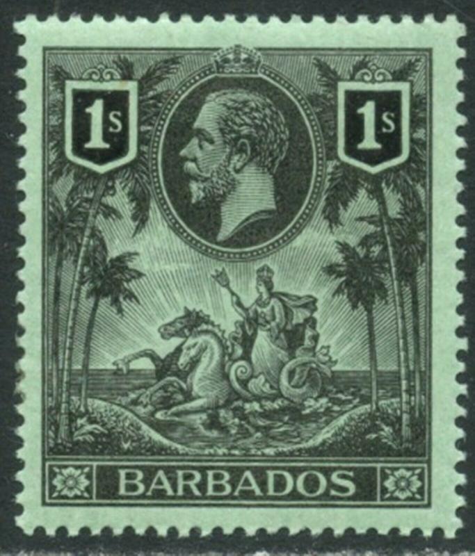 BARBADOS Sc#124 SG178 1912 1sh KGV High Value OG Mint LH