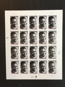 2004 sheet of Black Heritage stamps - Paul Robeson Sc # 3834