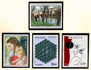 FRANCE Scott 1517-1520 MNH** 1977 Art set