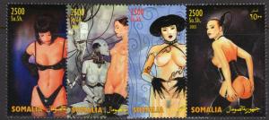 Somalia 2003 Marcus Gray Pop-Art Pin-Up Girls Set  (4) Perforated MNH