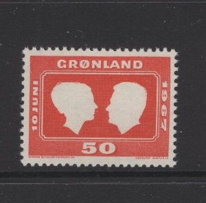 Greenland #69  (1967 Royal Wedding issue) VFMNH CV $3.50