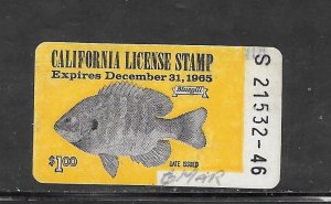 #Z3610 Used 1965 California Fishing Stamp