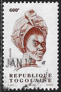 Togo #1990J Used Stamp - Bella Bellow, Singer