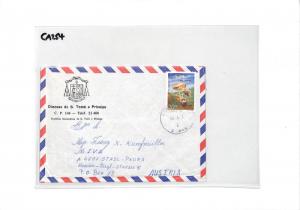 CA254 S. Tome e Principe Airmail Cover MISSIONARY VEHICLES PTS