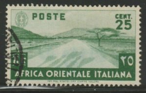 Africa Orientale 1938 25c Usato Italia Colonie Italy Colony A18P14F198