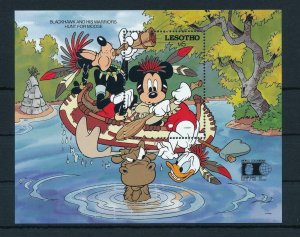 [22318] Lesotho 1992 Disney Characters as Indians MNH