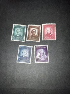 Stamps Yugoslavia Scott #415-9 never hinged