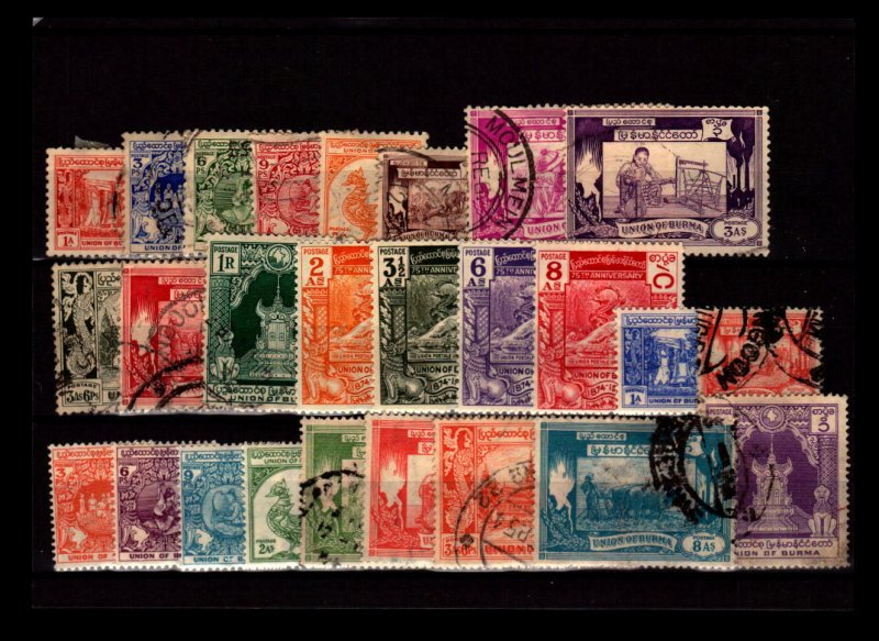 Burma 26 Mint and Used, some faults - C2903