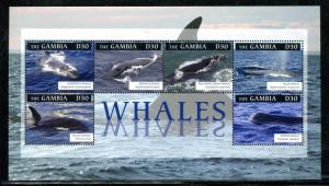 Gambia 3438-3439 MNH. Marine Life Mammals Whales 2012. x29332