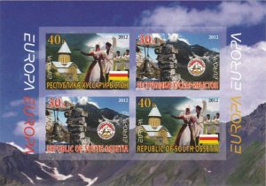 SOUTH OSSETIA - 2012 - Europa - Imperf 4v Sheet -Mint Never Hinged-Private Issue