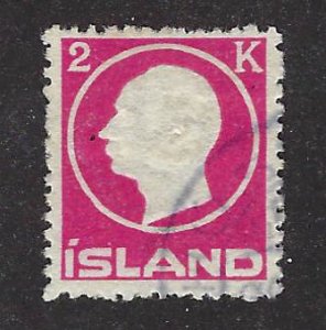 Iceland SC#97 Used F-VF rough perfs SCV$85.00....Fill a Great Spot!