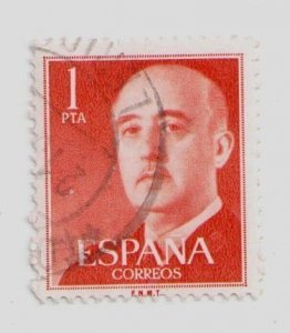 1955 Spain #825 Stamp Franco, General, Dictators, Military Men, USED
