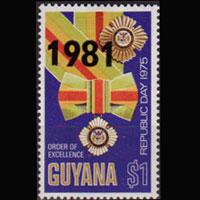 GUYANA 1981 - Scott# 368 Medal Opt. $1 NH