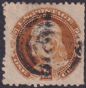 #133a Used, F-VF, Clipped perfs, rare (CV $550 - ID47045) - Joseph Luft