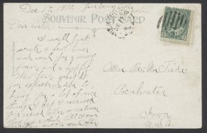 1910 Milk River ALTA Split Ring Postmark on Post Card to USA