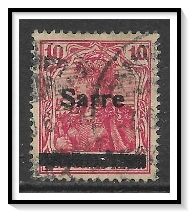 Saar#6 Germania Overprinted Used