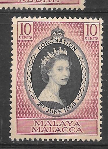 Malaya Malacca #27 MNH Single 1953 Coronation