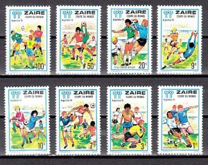 Zaire, Scott cat. 872-879. World Cup Soccer/Football issue.