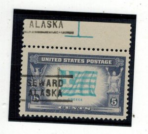 SCARCE PRECANCEL 1943 SEWARD ALASKA PATRIOTIC 916 OVERRUN COUNTRY GREECE