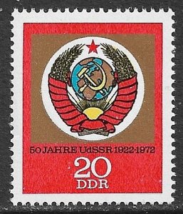 EAST GERMANY DDR 1972 Soviet Union Anniversary Issue Sc 1424 MNH