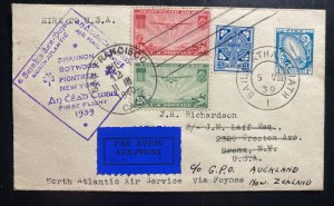 1939 Dublin Ireland First Flight Airmail Cover To Aukland New Zealand