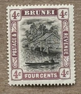 Brunei 1907 4c mauve, unused. Scott 19, CV $9.00.  SG 26