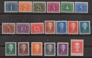 Netherlands New Guinea # 1-19  Juliana Definitives to 1 GLD  (19) VLH Unused