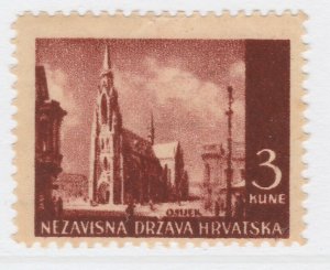 1941 Croatia Pictorial Designs 3k MH* Stamp A19P11F627-