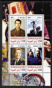 Somaliland 2011 History of Space - USSR #08 perf sheetlet...