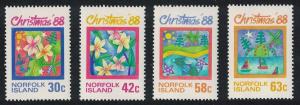 Norfolk Christmas 4v issue 1988 SG#448-451 SC#440-443