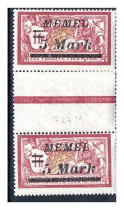 Memel - Scott # 78, mint nh, gutter pair variation, se-tenant, Mi # 105ZS