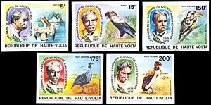 Upper Volta 368-369,C212-214, MNH imperf., Albert Schweitzer and Birds