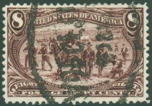 US SCOTT #289 USED-VF TRANS-MISS., Oval Town Cancel, Great Color, LOVELY Copy!