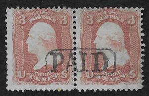 UNITED STATES SC# 65  PAIR PAID CANCEL AVF/U