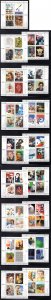 1818-1834, Scott, Millennium Collection, Sheets  of 4, 1999-2000, MNH Canada