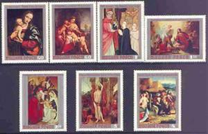 Hungary 1970 Paintings - Religious Art perf set of 7 unmo...