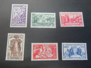 French Martinique 1937 Sc 180-5 set MH