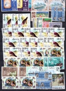 DUBAI 1963-1968 COLLECTION OF 24D MINT & USED INCLUDES THE PERF VARIETIES