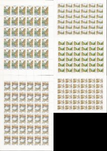 Russia 1999 Regions of Russian Federation Set of 5 sheets MNH