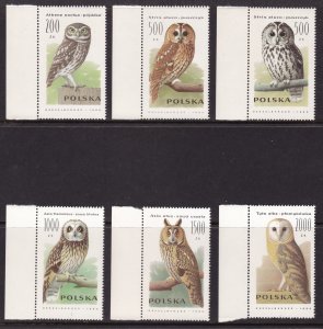 Poland, Fauna, Birds, Owls MNH / 1990