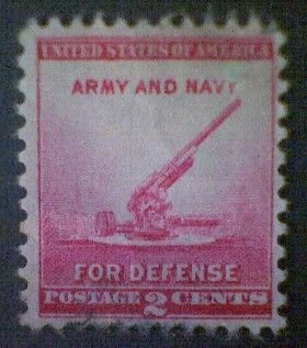 United States, Scott #900, used(o), 1940, Anti-Aircraft Gun, 2¢, rose red