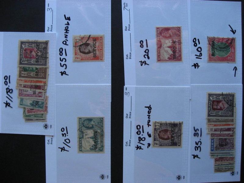 BURMA old interesting stuff on sales cards! PLZ Read Description