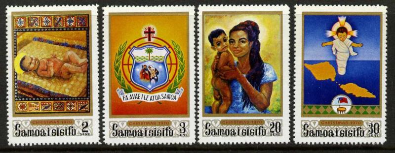 Samoa 333-6 MNH Christmas. Holy Family, Peace for the World