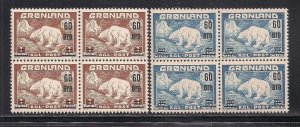 GREENLAND SC# 39-40  B/4 FVF/MNH