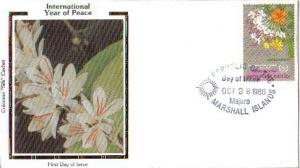 Marshall Islands, First Day Cover, Flowers