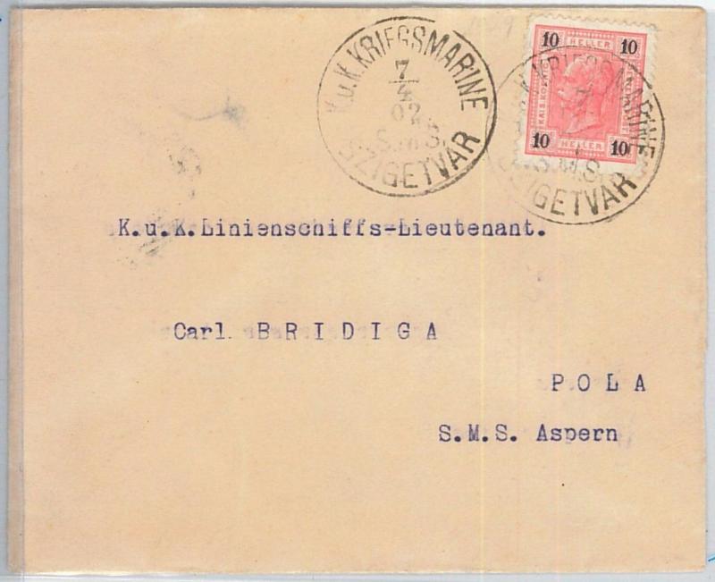 65679 - AUSTRIA -  POSTAL HISTORY - COVER from  Szigetvár 1902