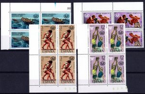 Spain 1976 Sc#1965/1968 MONTREAL OLYMPIC GAMES Block of 4 MNH