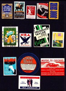 Cinderella Poster Stamp Labels Advertising Propaganda Expositions Patriotic