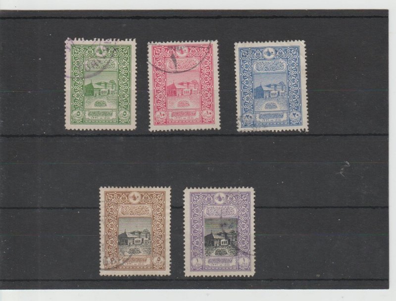 Turkey  Scott#  345-349  Used  (1916 Old General Post Office)