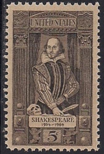 #1250 5 cent William Shakespeare mint OG NH VF